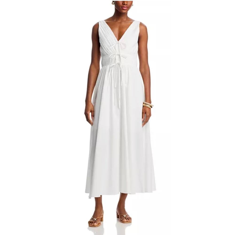 Moon River Tuckernuck Maxi Summer Graduation Dress White Size Large NEW
